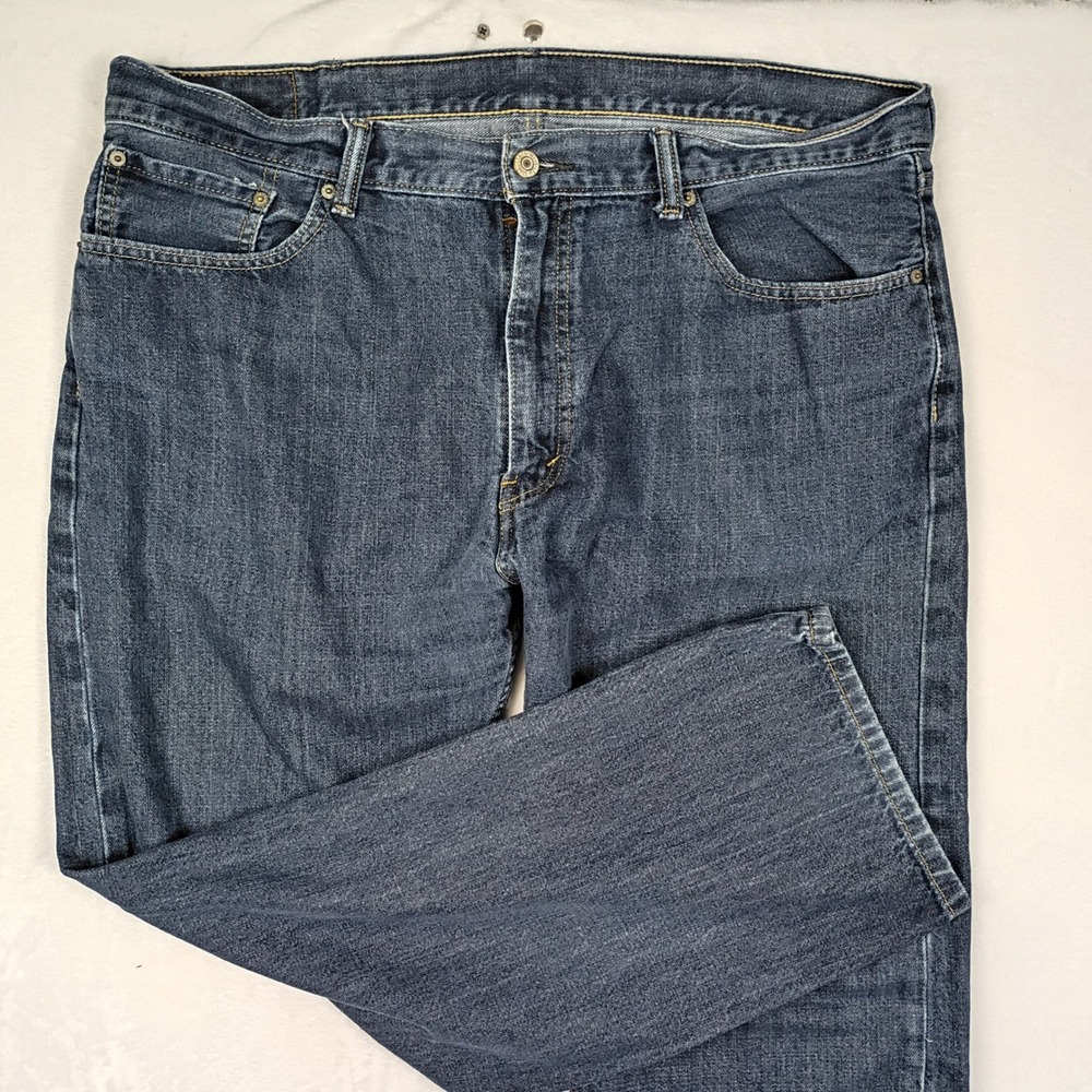 Levis 505 Regular Fit Straight Leg Blue Denim Jeans Mens 40x30 Medium Wash